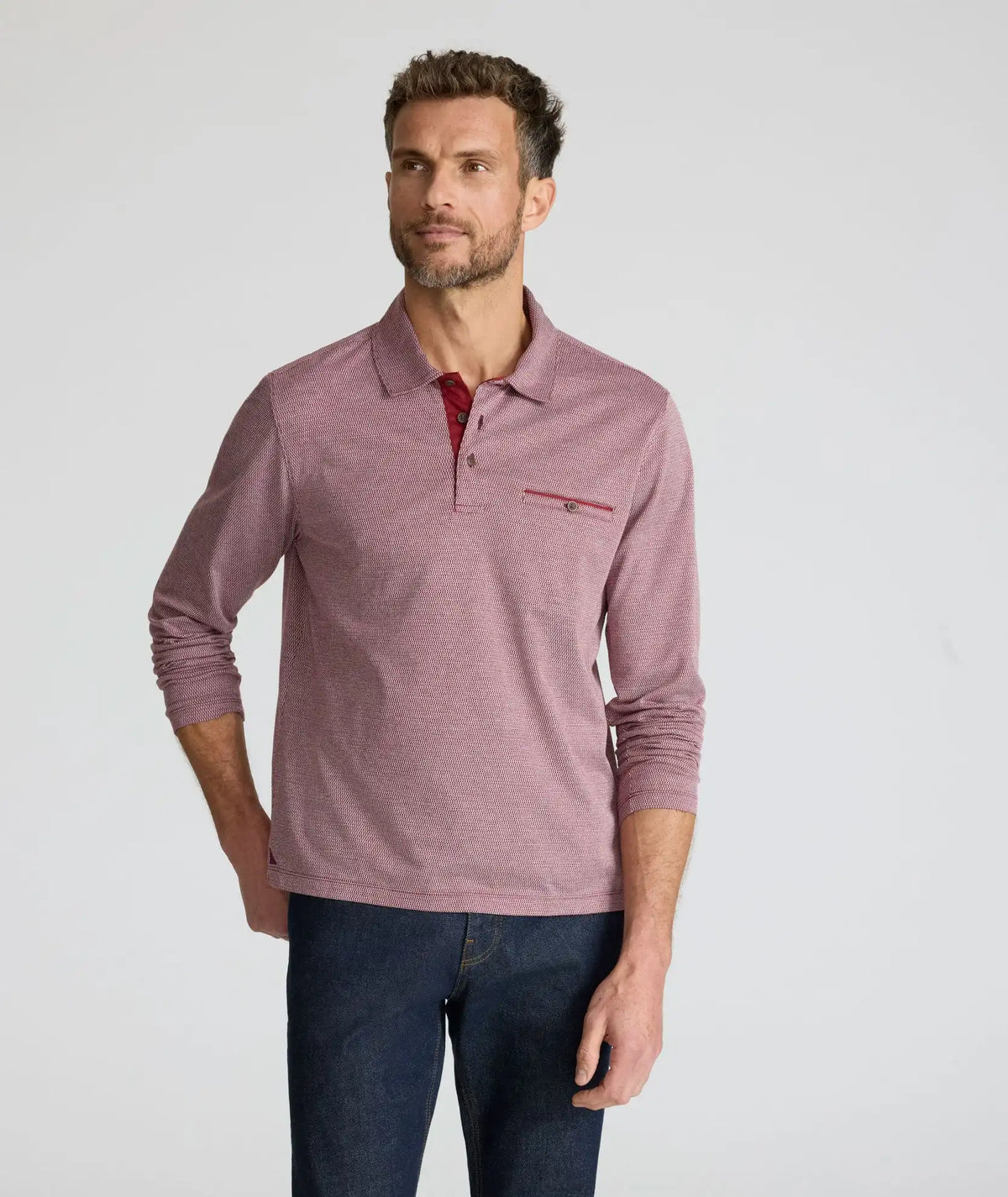 Textured Cotton Polo