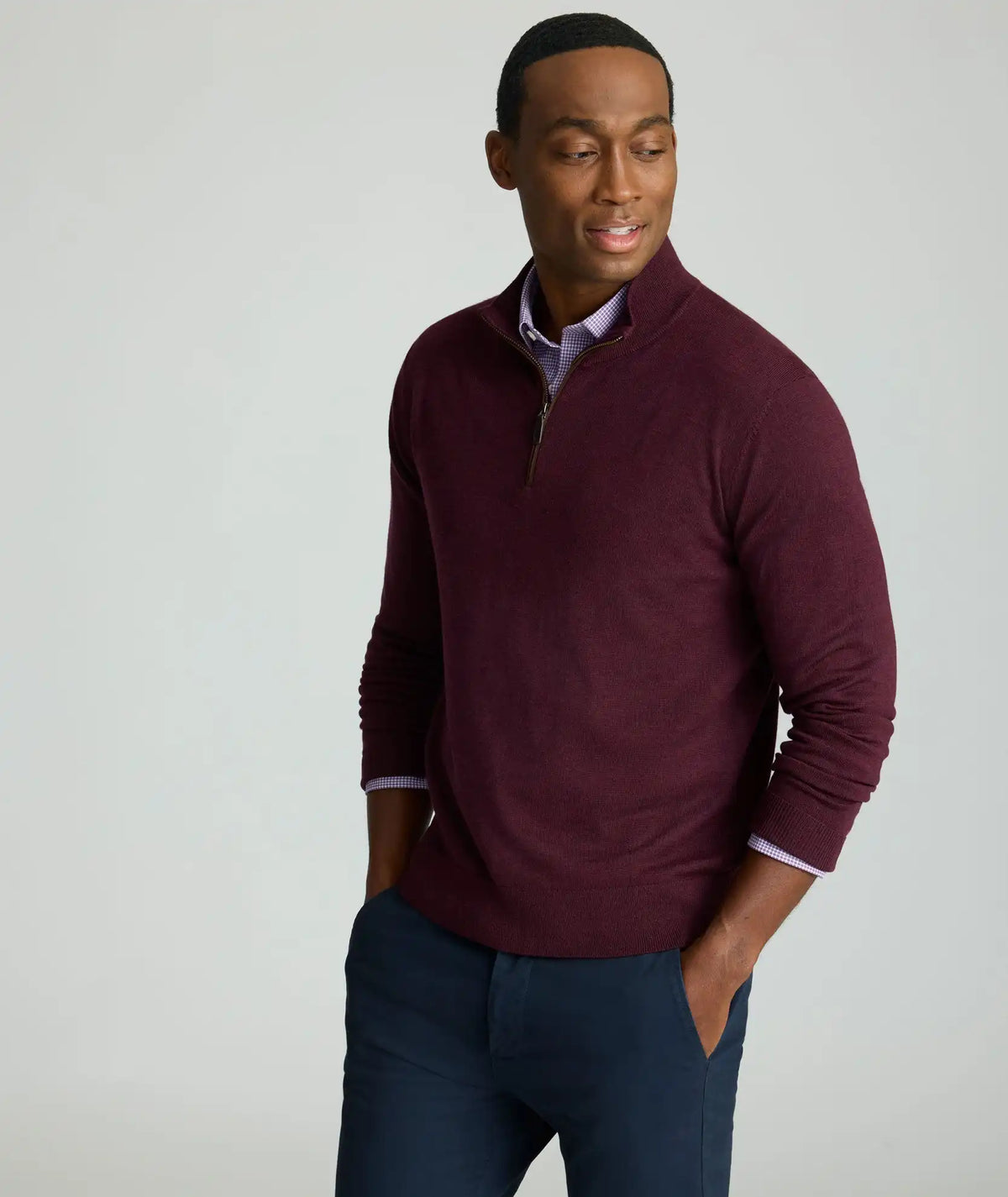 Merino Wool Quarter-Zip Sweater - FINAL SALE