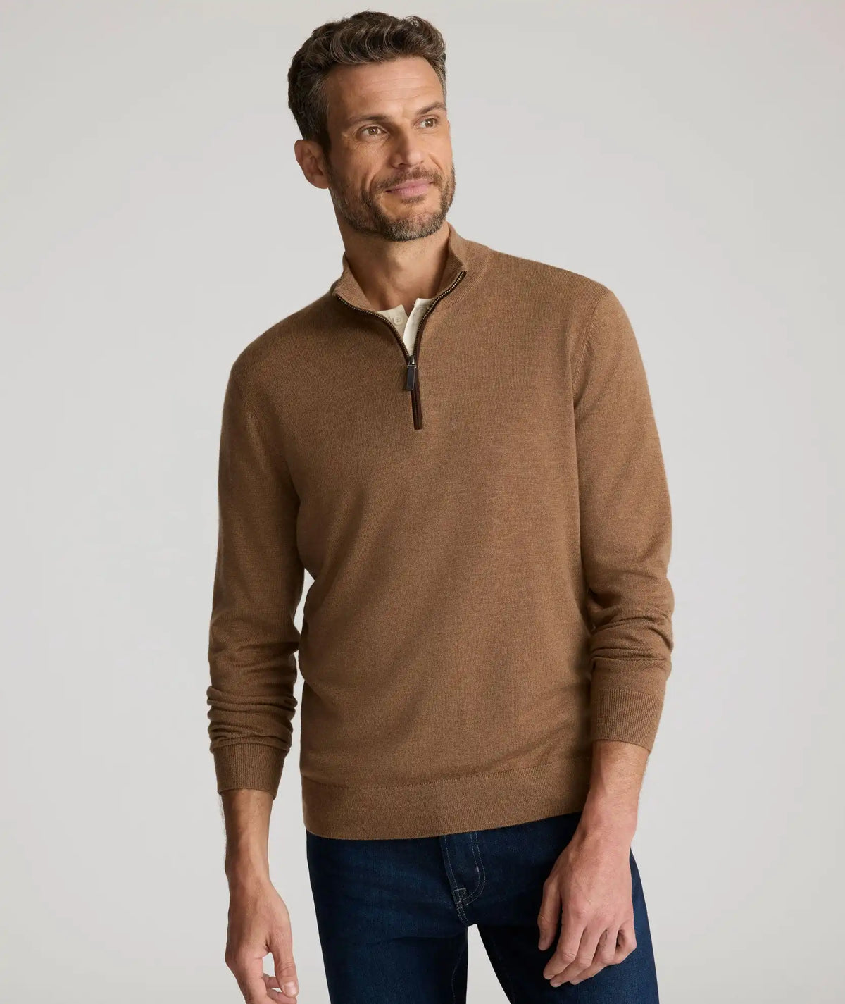 Merino Wool Quarter-Zip Sweater - FINAL SALE