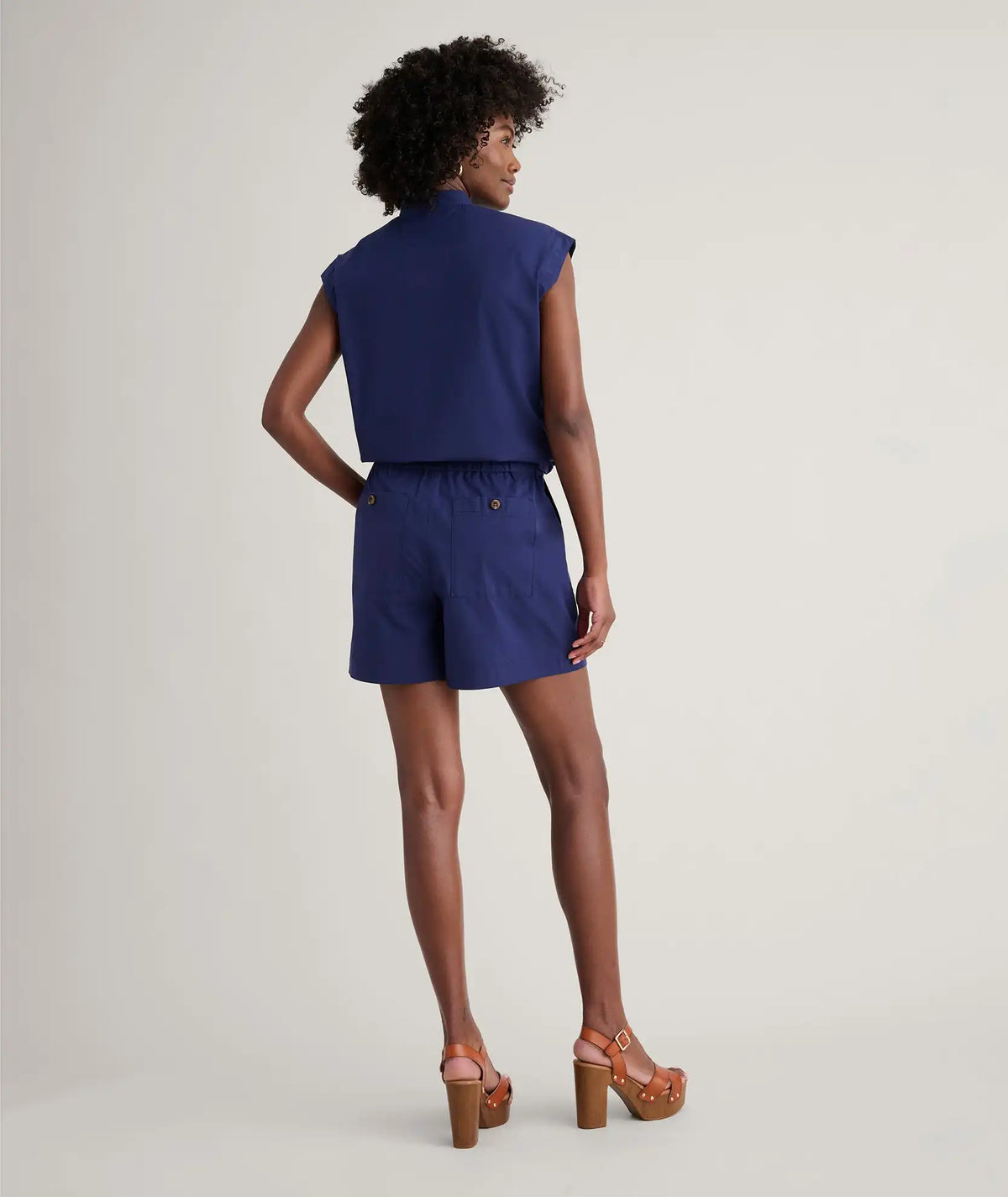 Cotton Poplin Drawstring Elsa Shirt