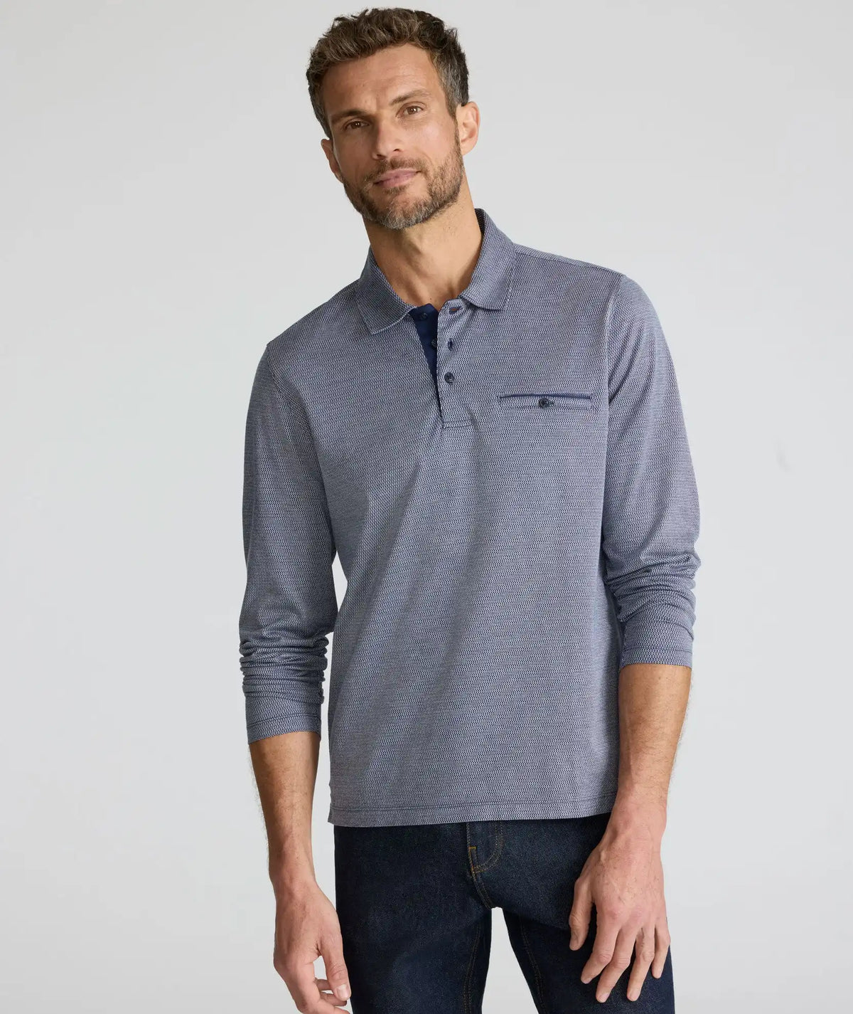 Textured Cotton Polo