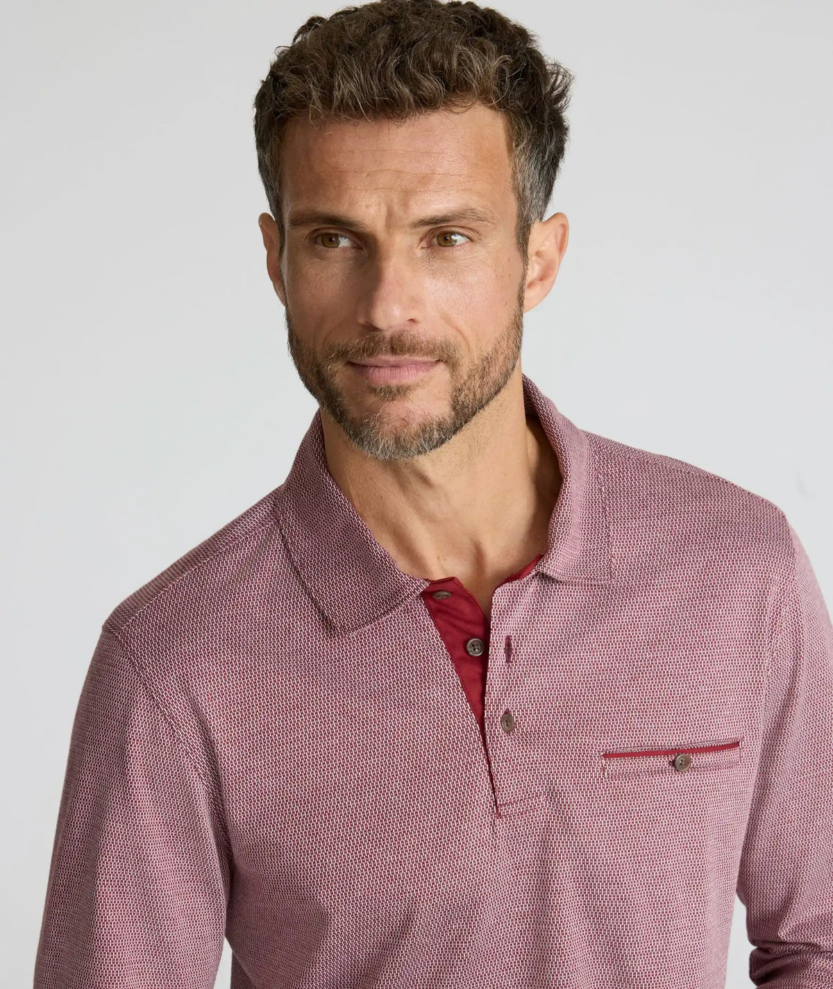 Textured Cotton Polo