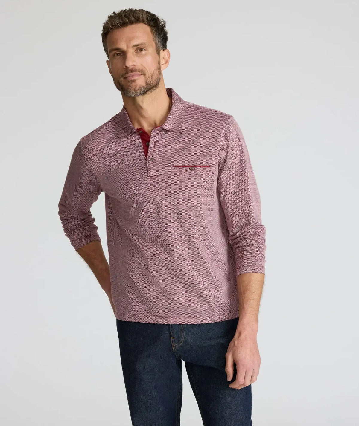 Textured Cotton Polo