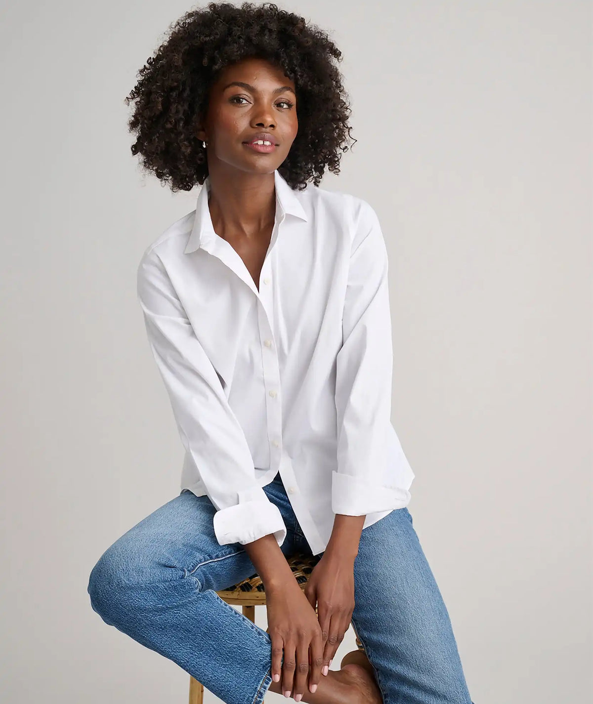 Wrinkle-Free Stretch Cotton Bella Shirt - FINAL SALE