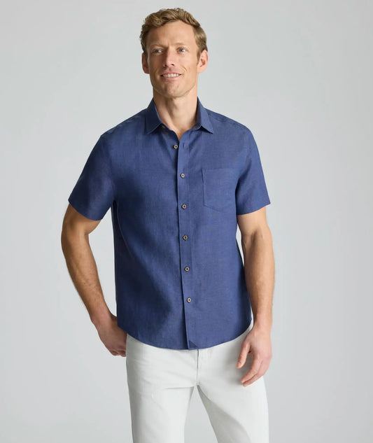 Wrinkle-Resistant Linen Short-Sleeve Cameron Shirt