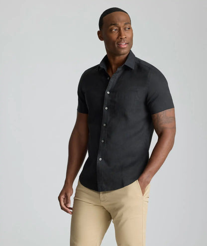 Wrinkle-Resistant Linen Short-Sleeve Cameron Shirt