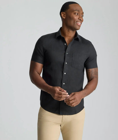 Wrinkle-Resistant Linen Short-Sleeve Cameron Shirt