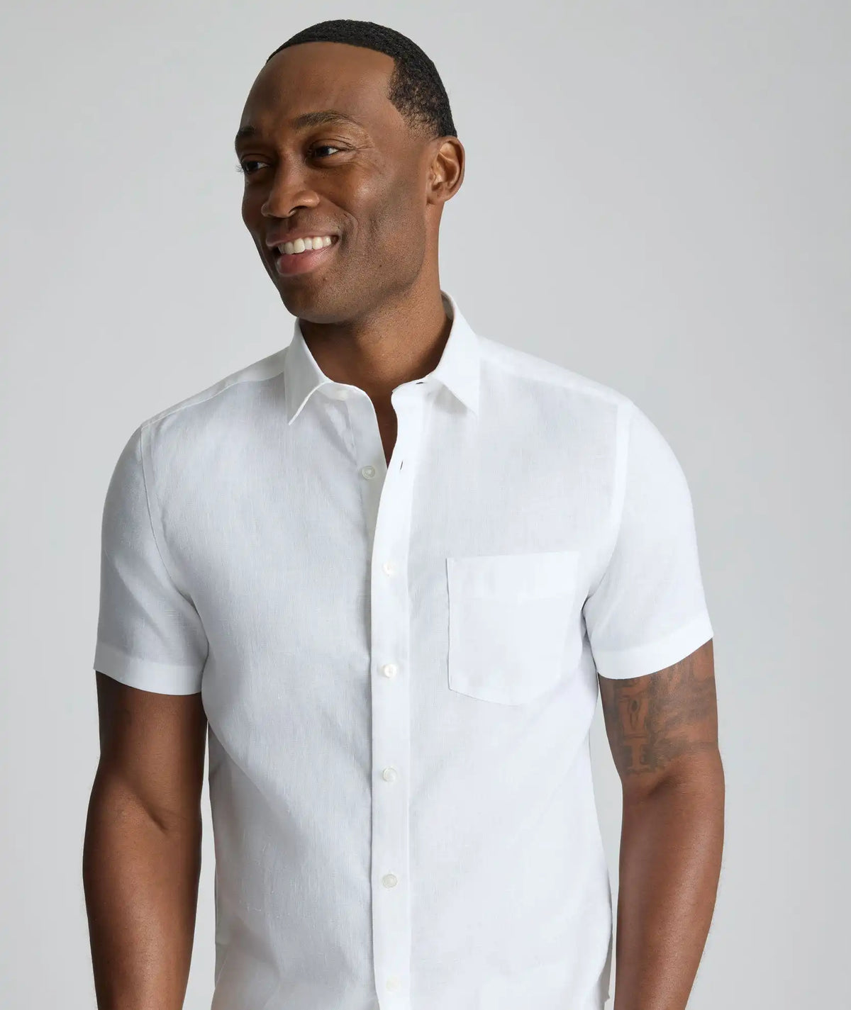 Wrinkle-Resistant Linen Short-Sleeve Cameron Shirt