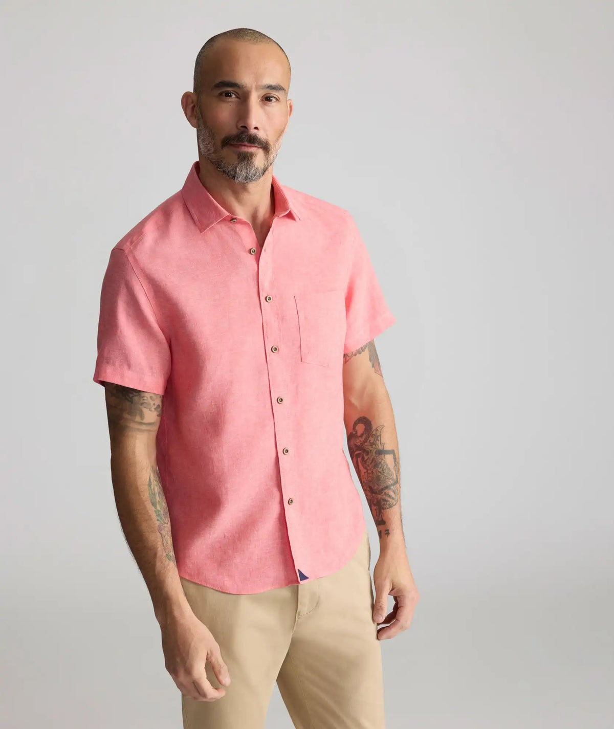 Wrinkle-Resistant Linen Short-Sleeve Cameron Shirt