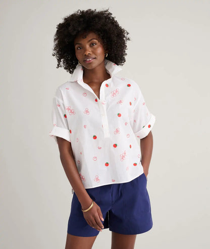 Cotton Tomato Print Chrissy Shirt