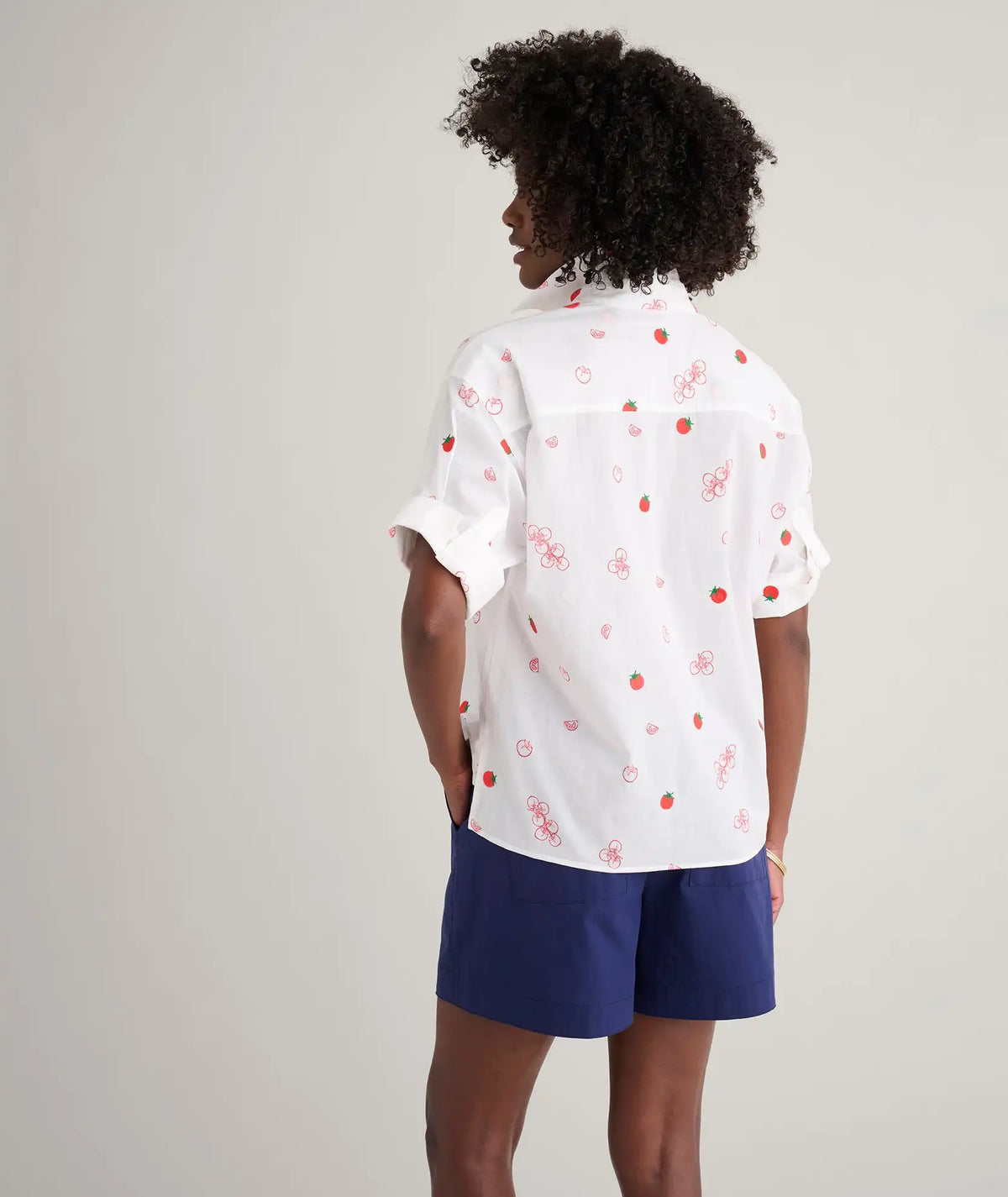 Cotton Tomato Print Chrissy Shirt