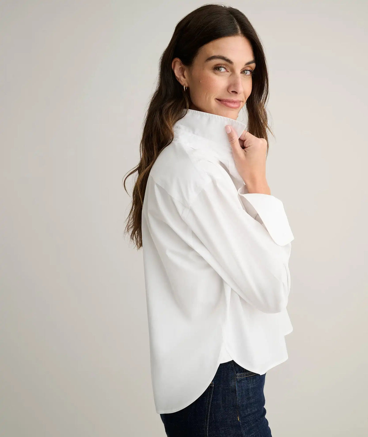 Wrinkle-Free Stretch Cotton Untucked Crosby Shirt