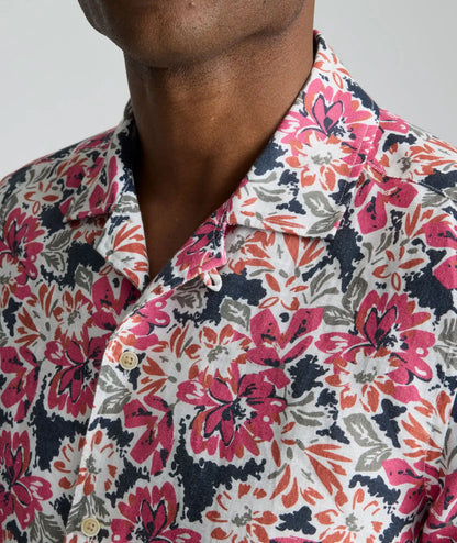 Linen Short-Sleeve Crossman Shirt