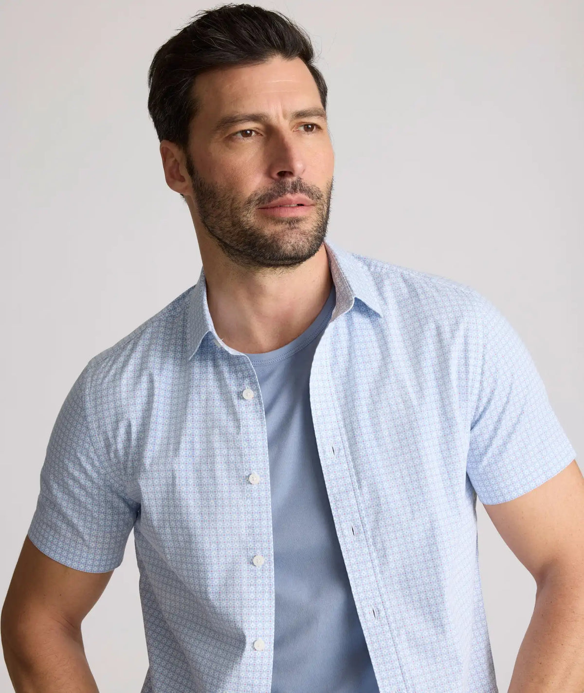 Stretch Cotton Short-Sleeve Dunbar Shirt