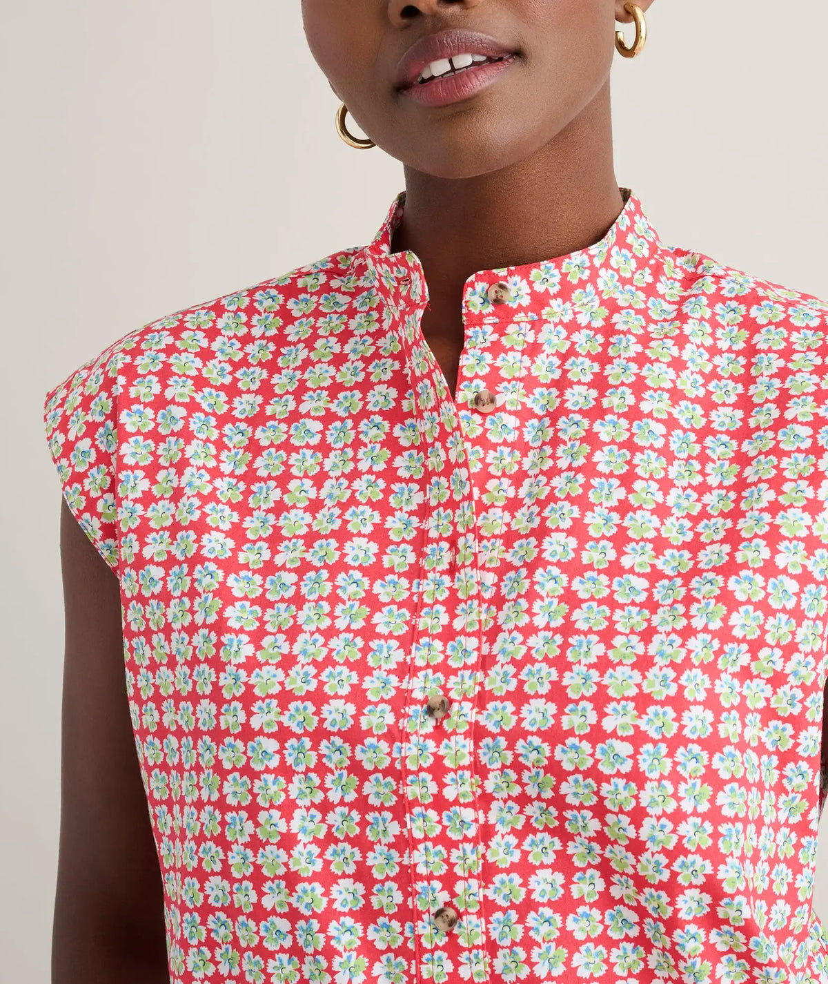 Cotton Poplin Drawstring Elsa Shirt