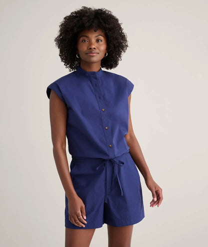 Cotton Poplin Drawstring Elsa Shirt