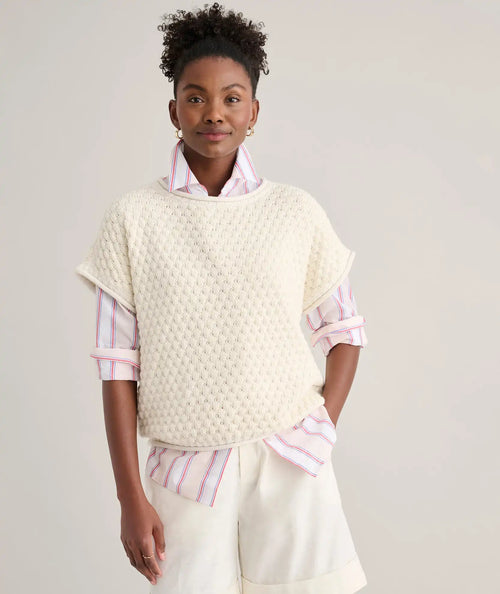 Cotton Cap Sleeve Emily Sweater