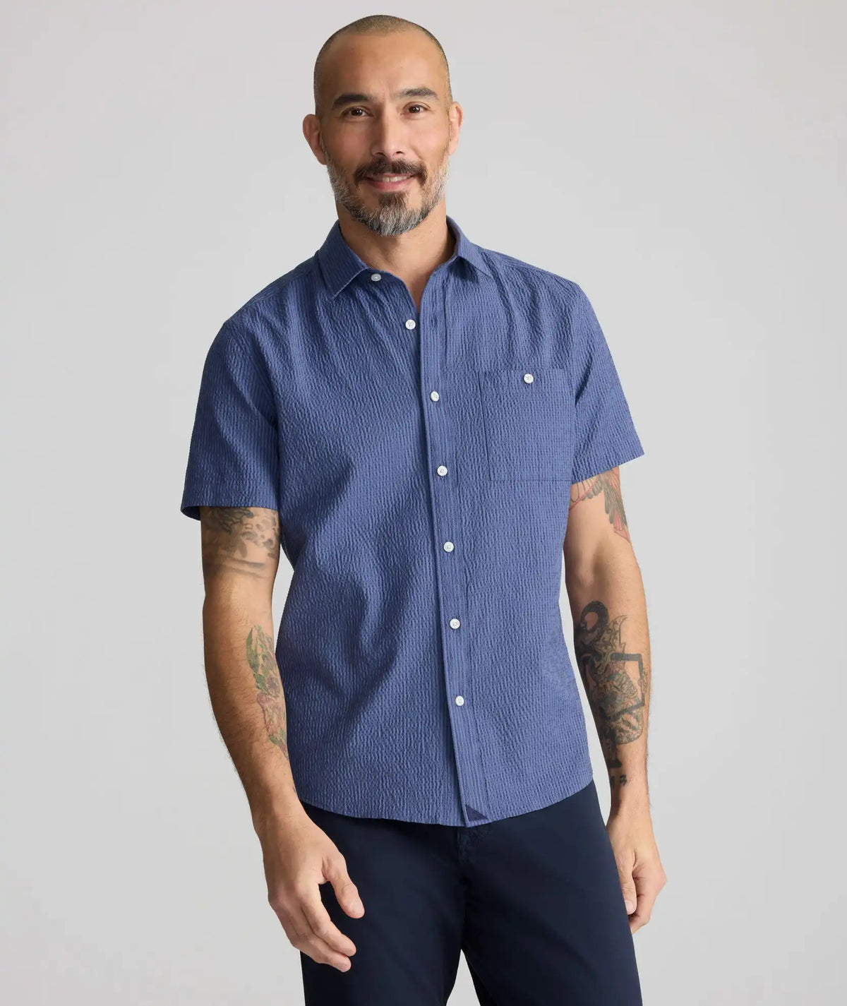 Performance Seersucker Short-Sleeve Shirt