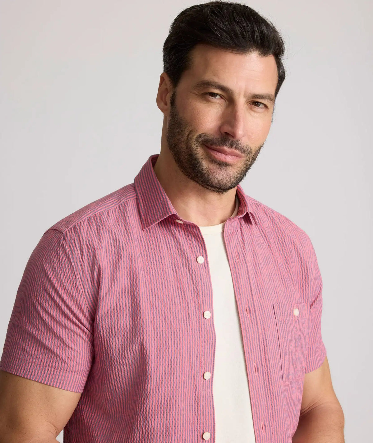 Performance Short-Sleeve Seersucker Shirt