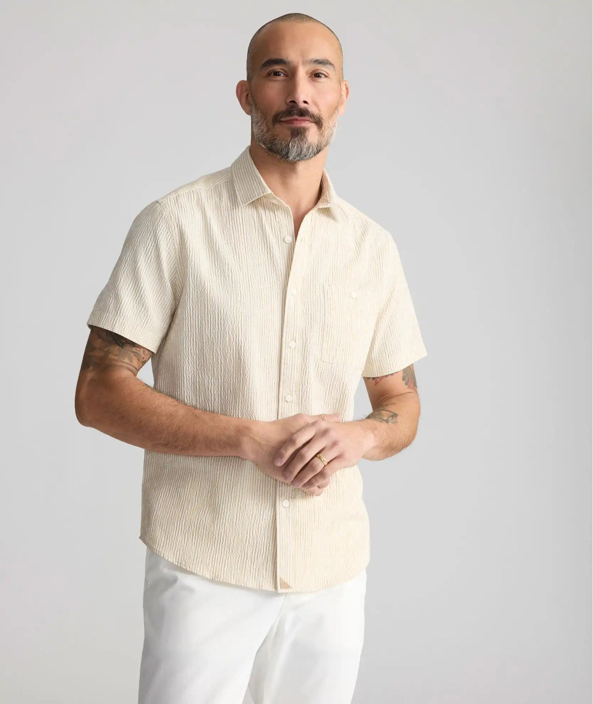 Performance Seersucker Short-Sleeve Shirt