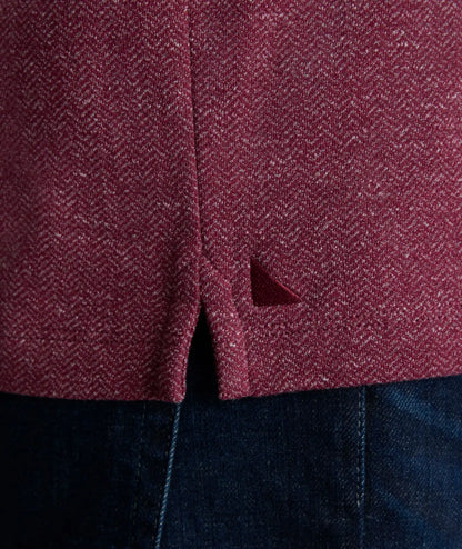 Stretch Cotton Herringbone Henley - FINAL SALE