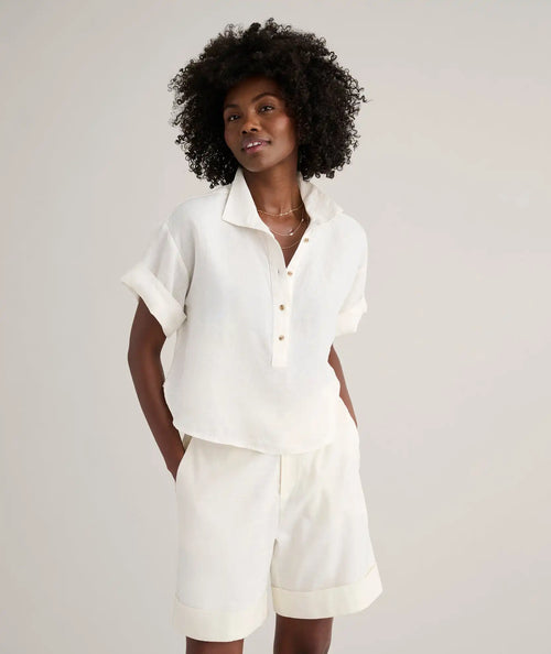 Linen Popover Untucked Ivy Shirt
