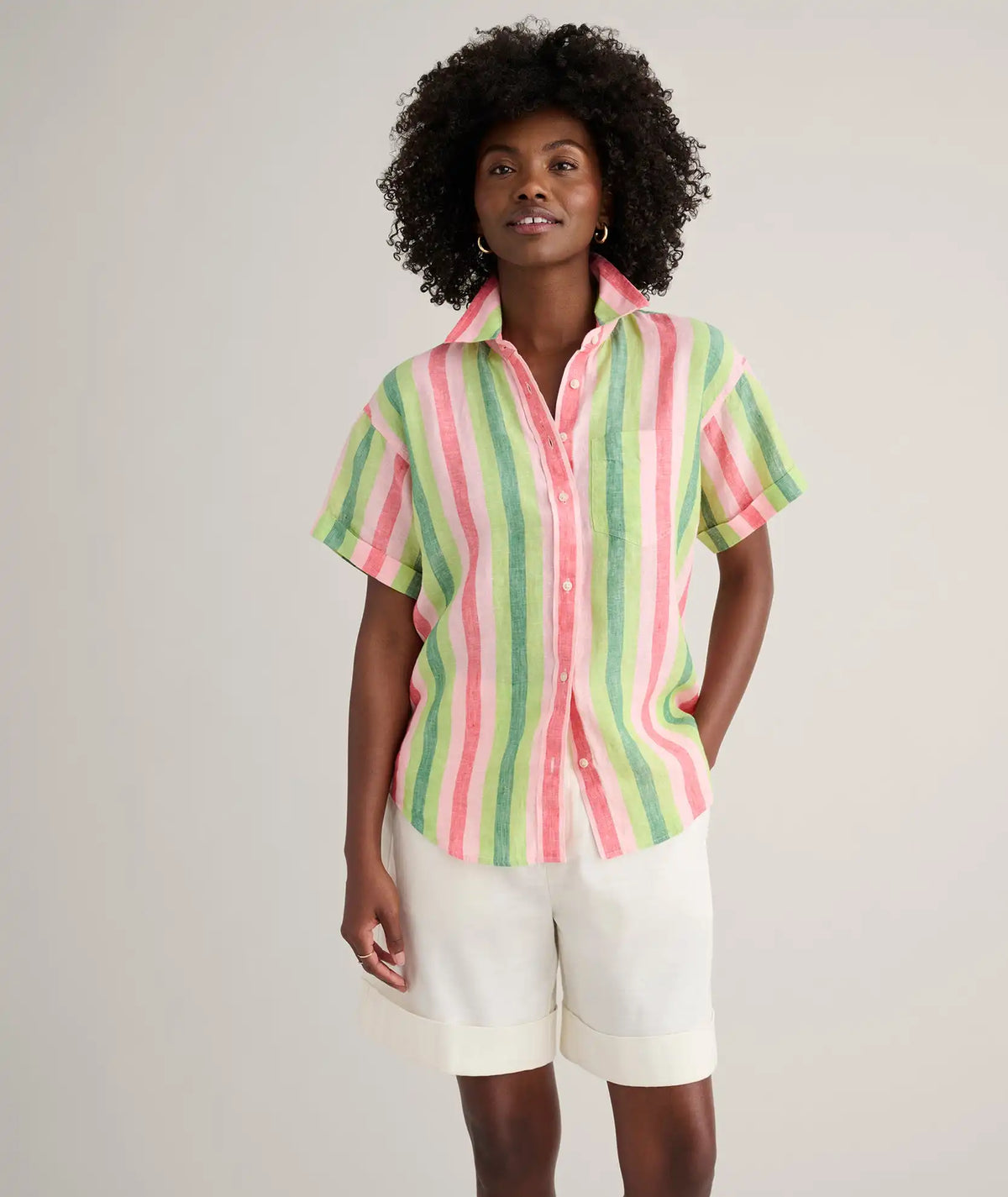 Linen Short Sleeve Juno Shirt