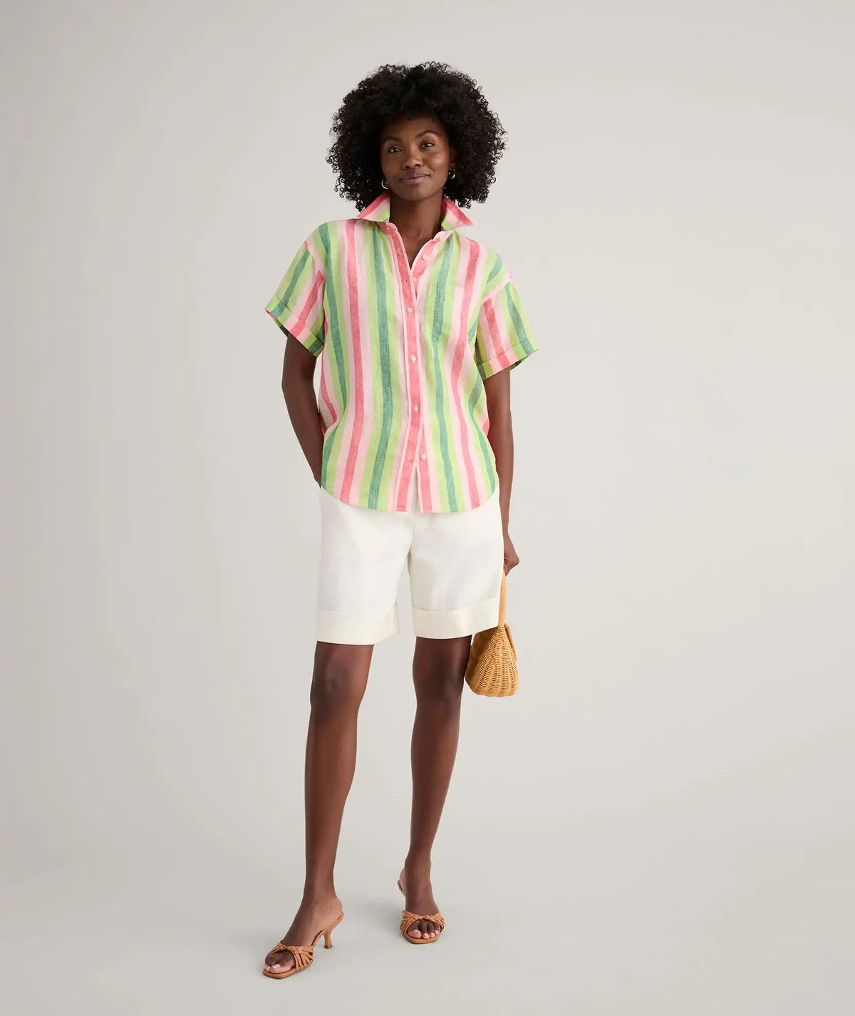 Linen Short Sleeve Juno Shirt