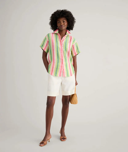Linen Short Sleeve Juno Shirt