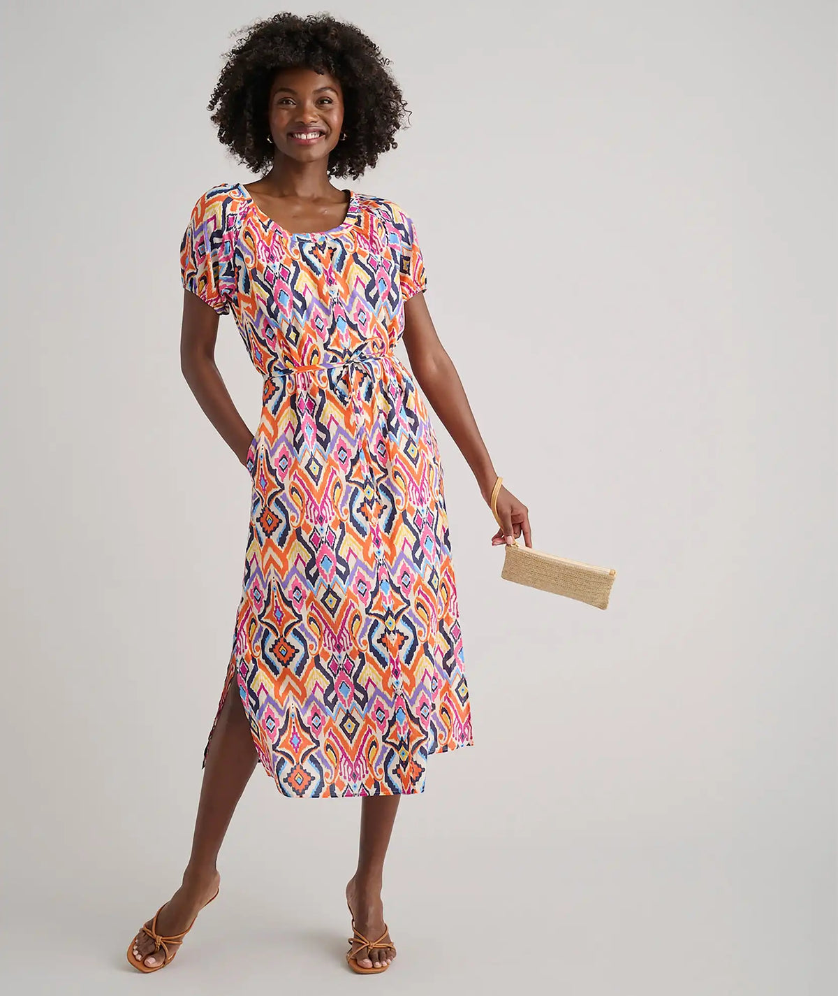 Cotton Marguerite Midi Dress