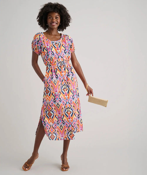 Cotton Marguerite Midi Dress