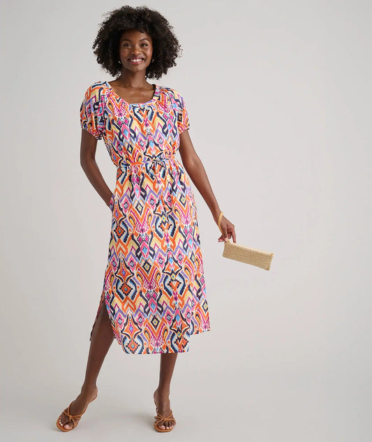Cotton Marguerite Midi Dress