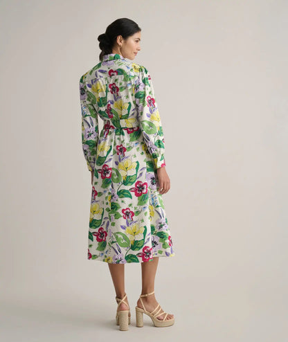 Stretch Cotton Floral Mariah Shirt Dress