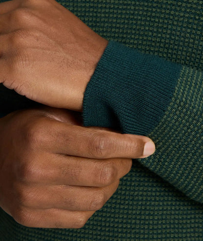 Textured Merino Wool Quarter-Zip Sweater - FINAL SALE
