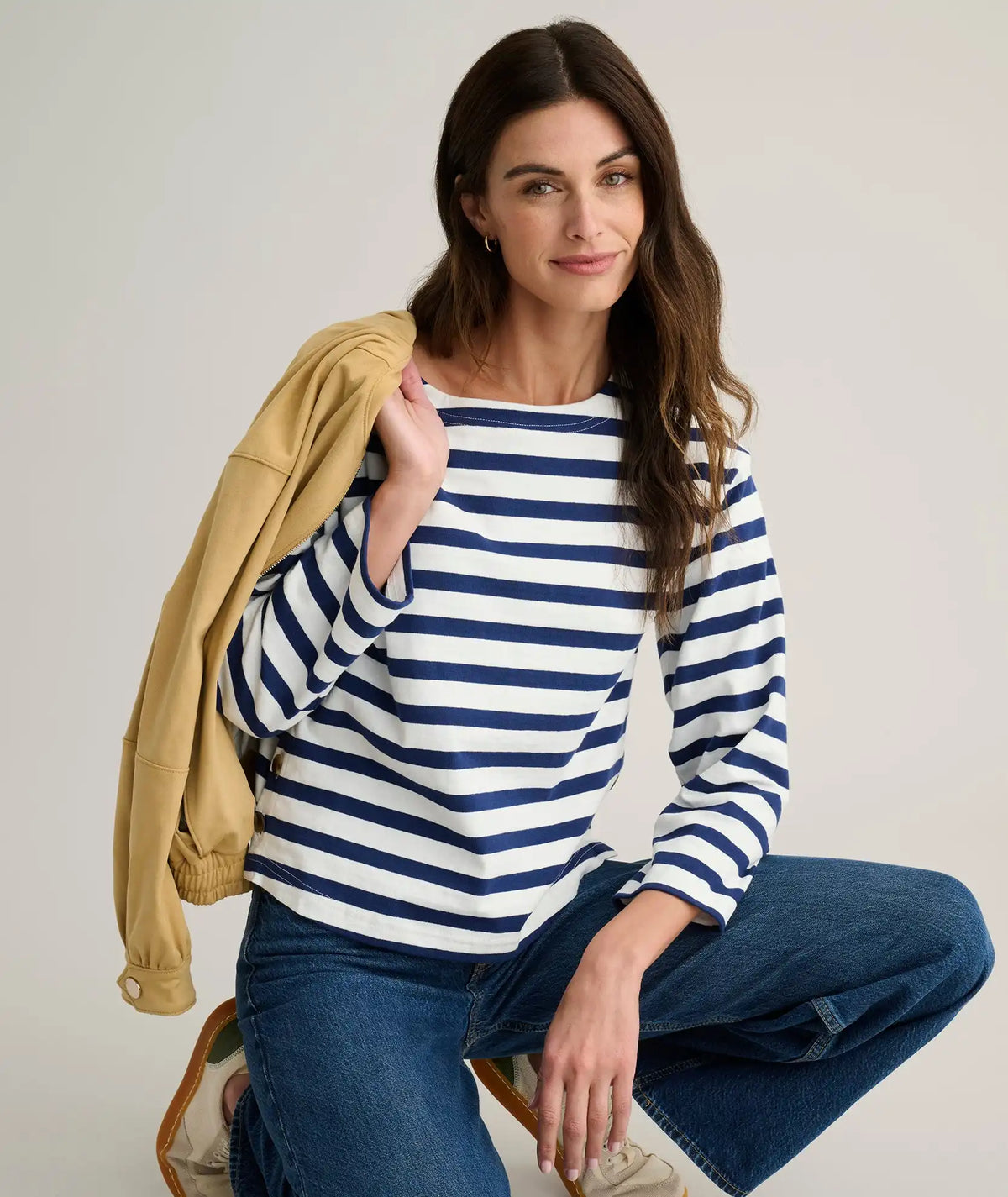 Cotton Jersey Mille Stripe Tee