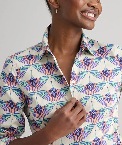 Stretch Cotton Midi Peyton Shirtdress