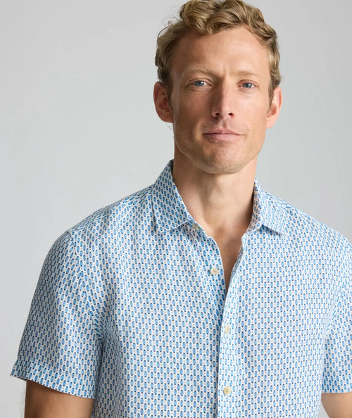 Linen Short-Sleeve Redcroft Shirt - FINAL SALE