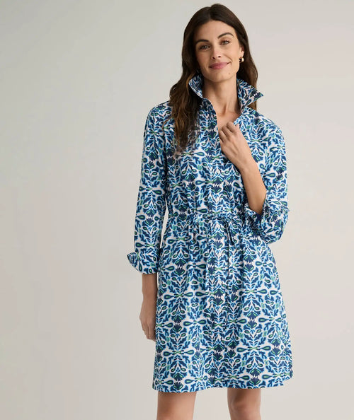 Stretch Cotton Poplin Taylor Shirtdress