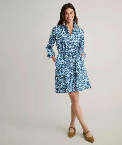 Stretch Cotton Poplin Taylor Shirtdress