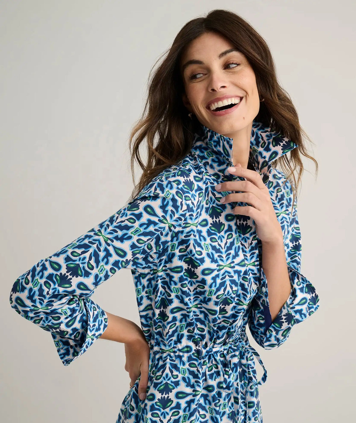 Stretch Cotton Poplin Taylor Shirtdress