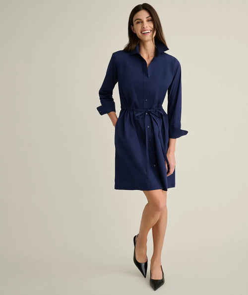 Stretch Cotton Poplin Taylor Shirtdress