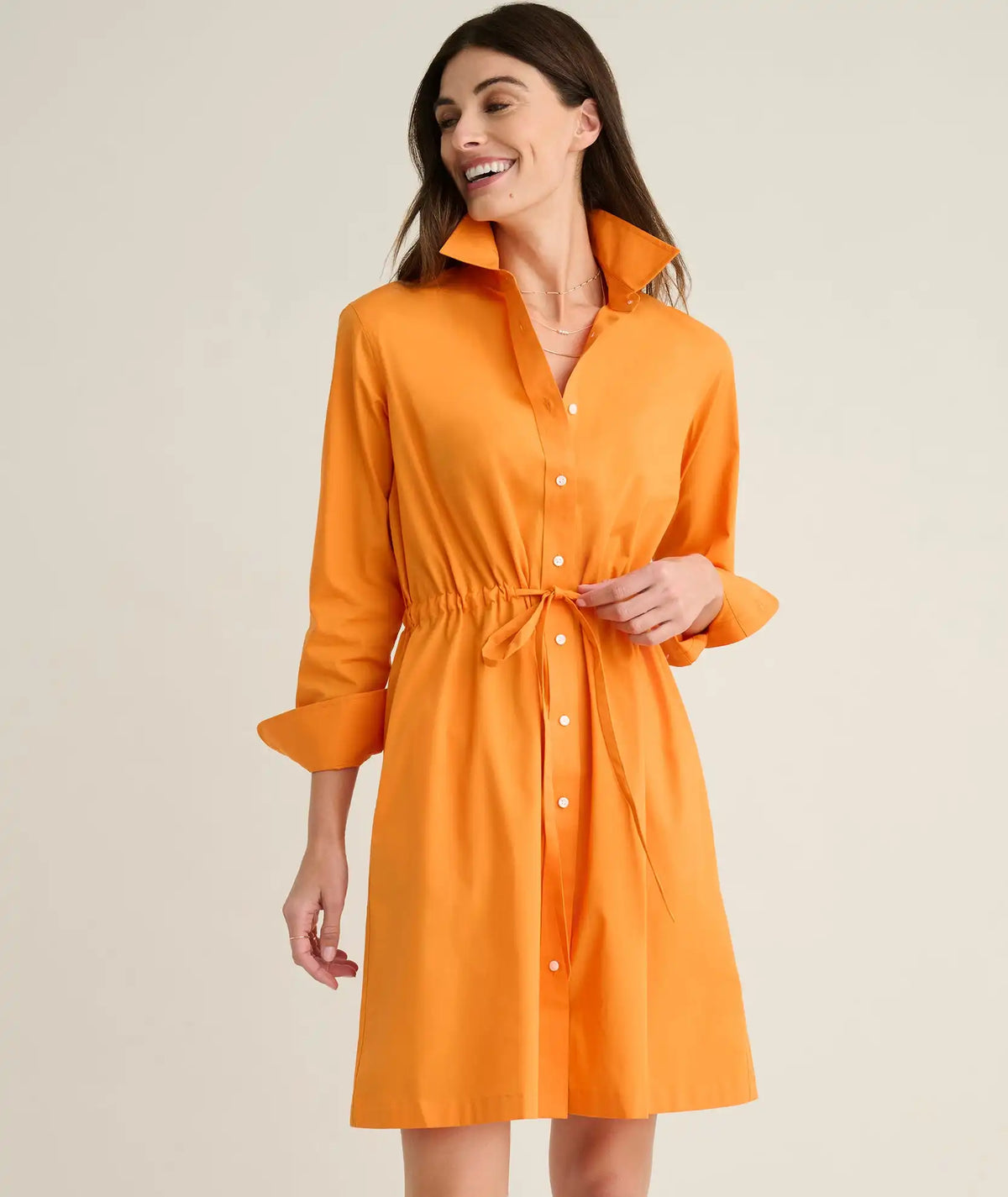 Stretch Cotton Poplin Taylor Shirtdress