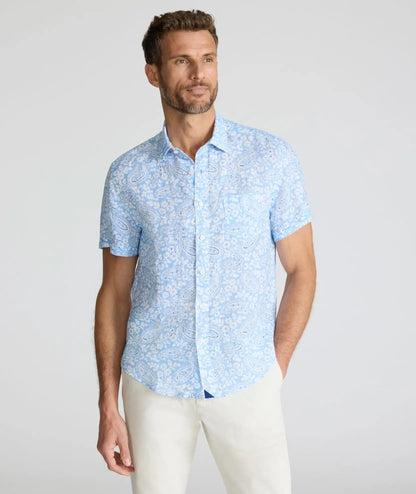 Linen Short-Sleeve Turner Shirt  - FINAL SALE