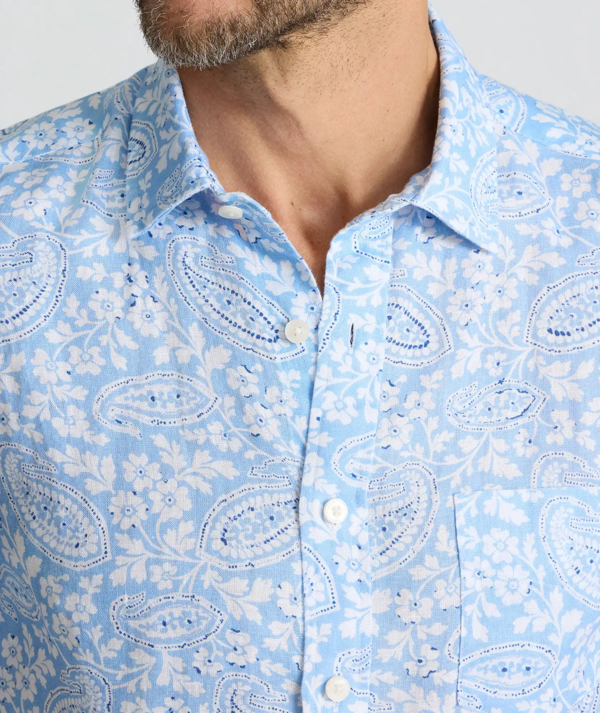 Linen Short-Sleeve Turner Shirt  - FINAL SALE