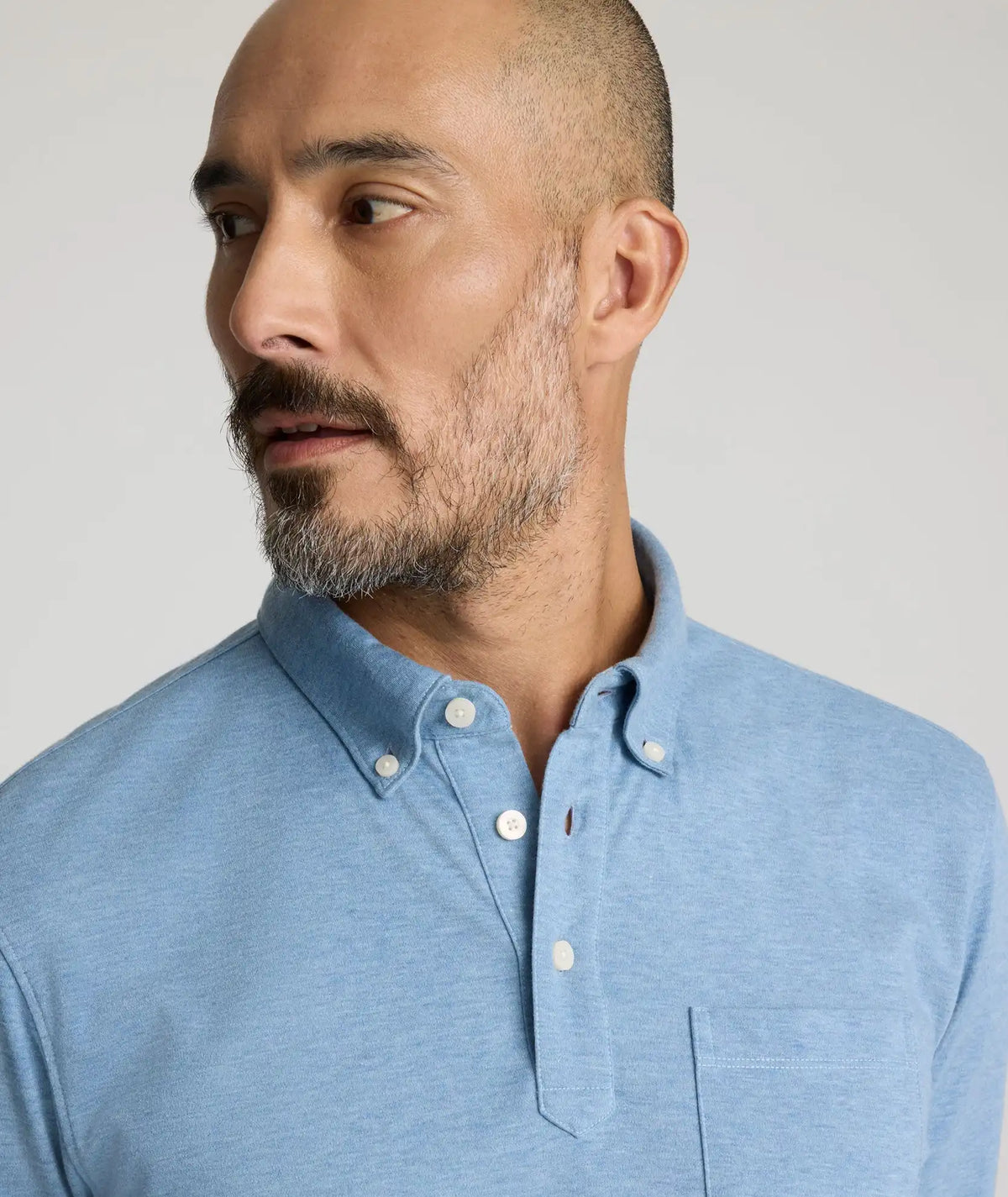 Wrinkle-Free Button-Down Collar Polo - FINAL SALE