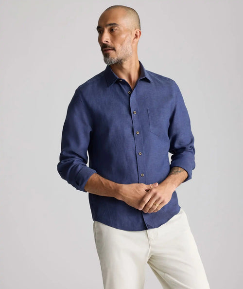 Wrinkle-Resistant Linen Vin Santo Shirt