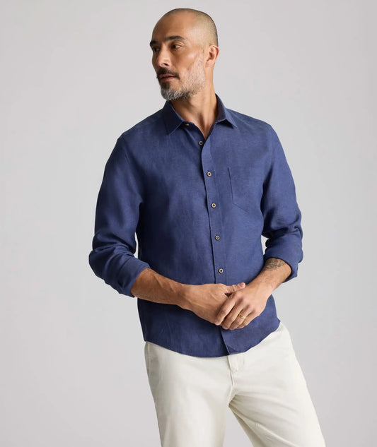 Wrinkle-Resistant Linen Vin Santo Shirt