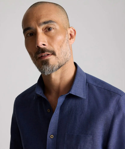 Wrinkle-Resistant Linen Vin Santo Shirt