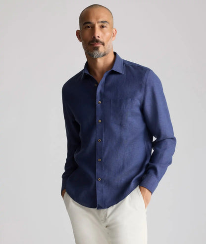 Wrinkle-Resistant Linen Vin Santo Shirt