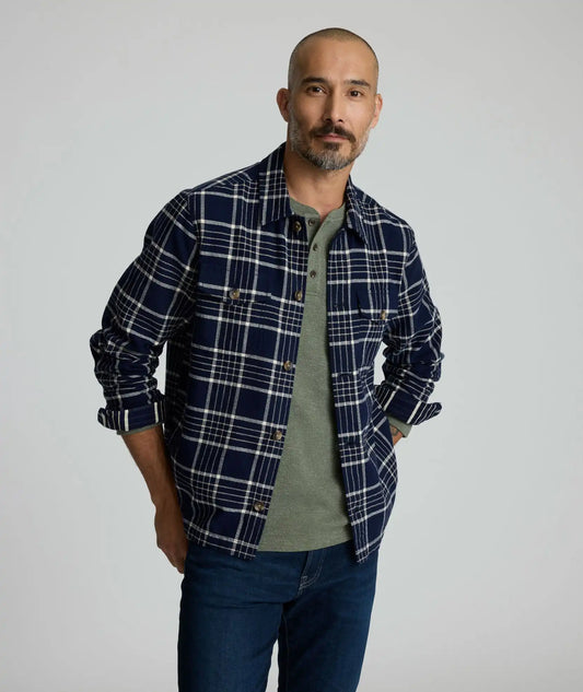 Plaid Herringbone Overshirt - FINAL SALE
